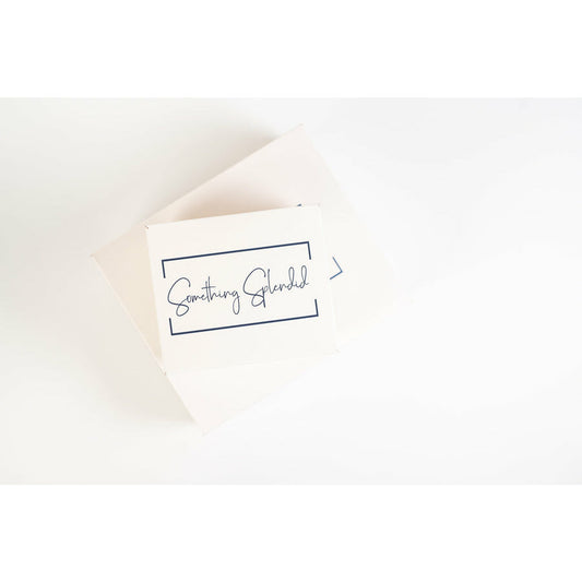 Ivory Gift Box, Gift Packaging, and Handwritten Card