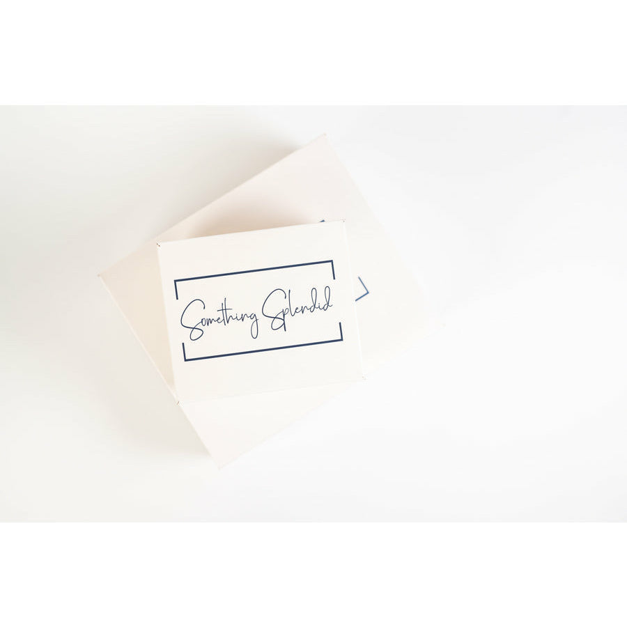 Ivory Gift Box, Gift Packaging, and Handwritten Card